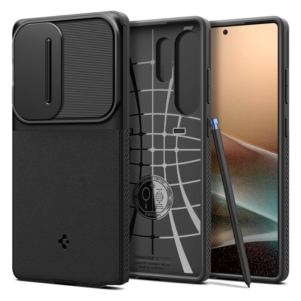 Spigen® Optik Armor™ ACS08969 Samsung Galaxy S25 Ultra Case - Black
