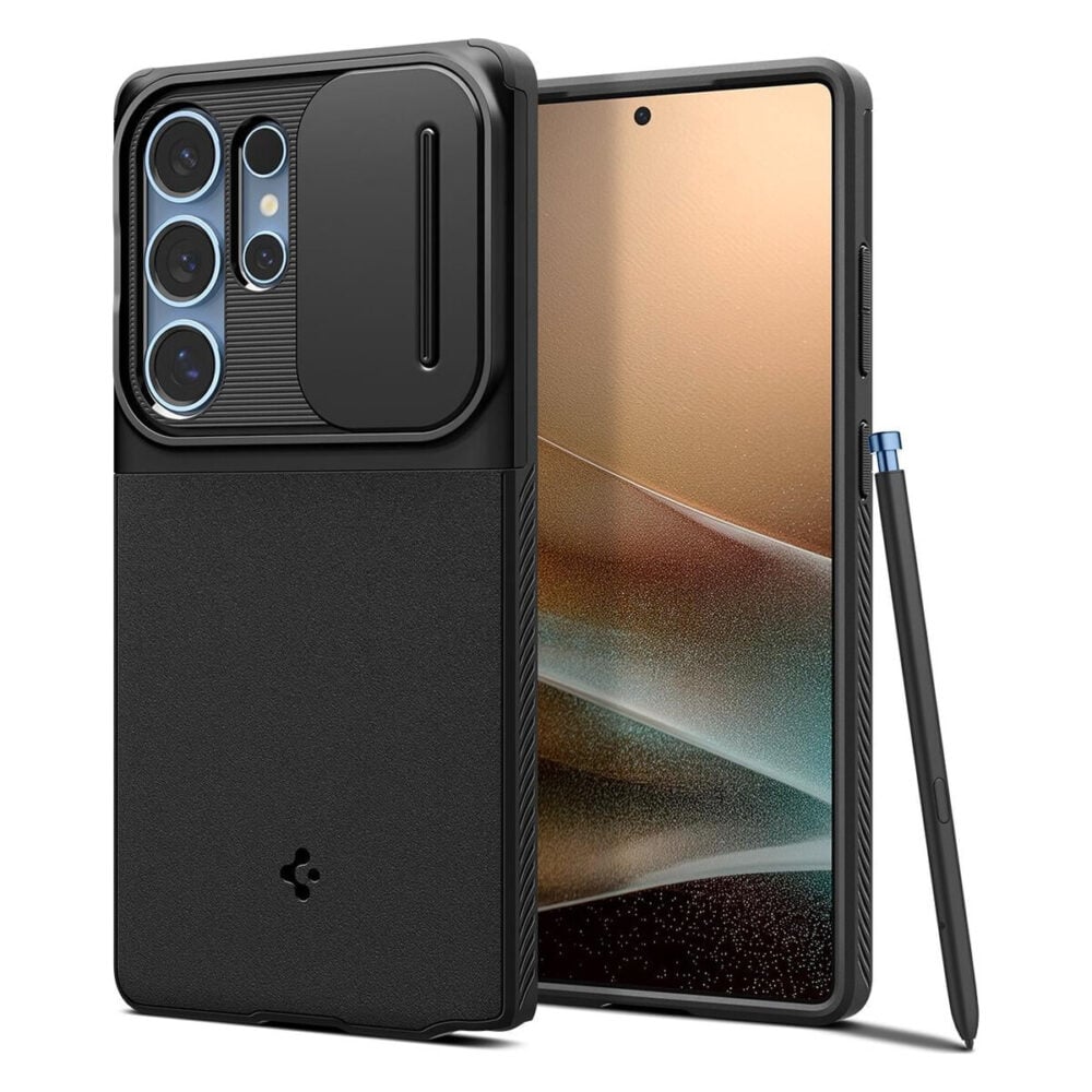 Spigen® Optik Armor™ ACS08969 Samsung Galaxy S25 Ultra Case - Black