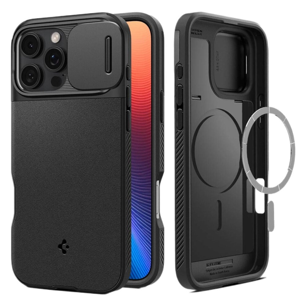 Spigen® Optik Armor™ (MagFit) ACS08015 iPhone 16 Pro Max Case - Black
