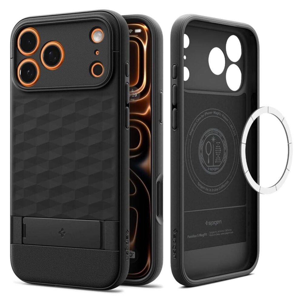 Spigen® Parallax S (MagFit) ACS09964 iPhone 17 Pro Case - Matte Black