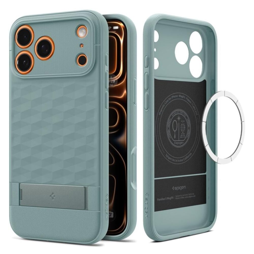 Spigen® Parallax S (MagFit) ACS09965 iPhone 17 Pro Case - Sage Green