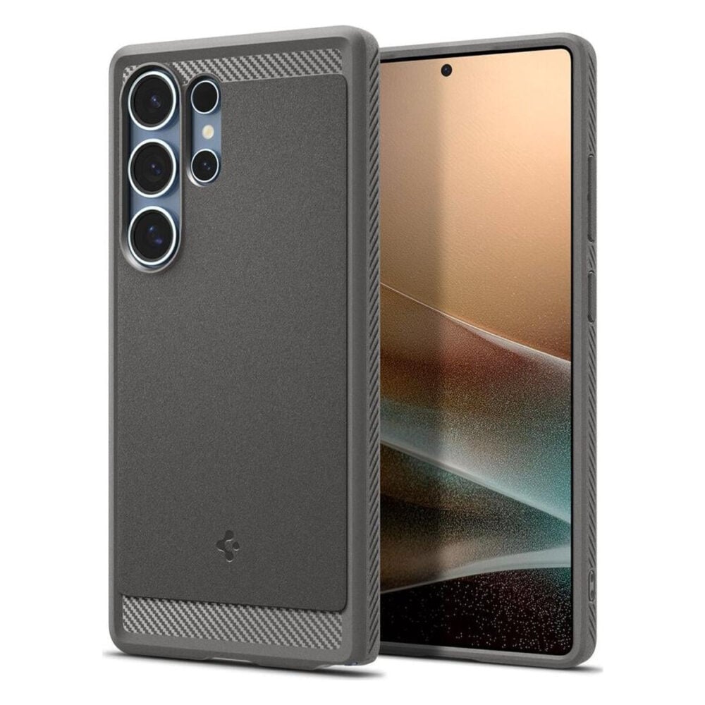 Spigen® Rugged Armor™ (MagFit) ACS08952 Samsung Galaxy S25 Ultra Case - Marble Gray