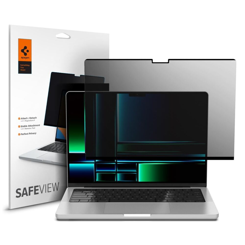Spigen® SafeView Privacy AFL06158 MacBook Pro 14-inch Premium Screen Protector - Privacy