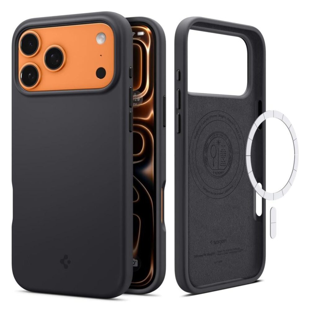 Spigen® Silicone Fit™ (MagFit) ACS10335 iPhone 17 Pro Case - Black