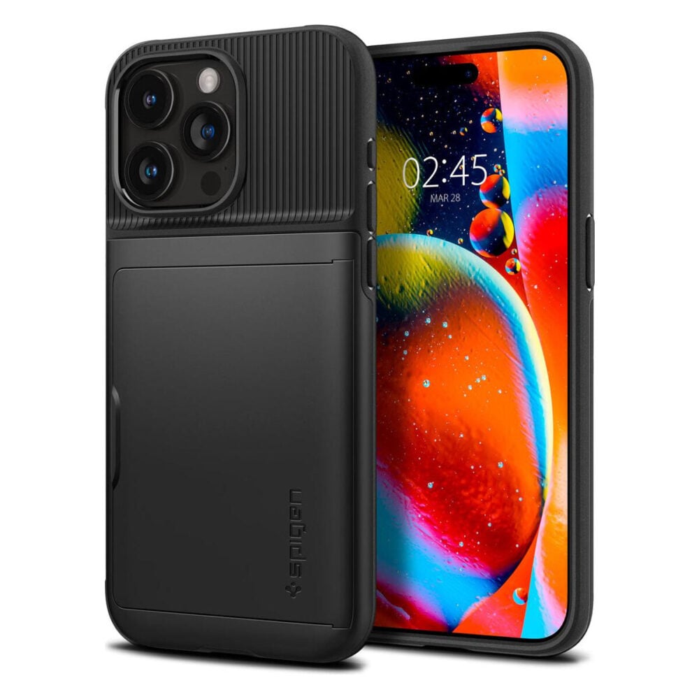 Spigen® Slim Armor™ CS ACS06589 iPhone 15 Pro Max Case - Black