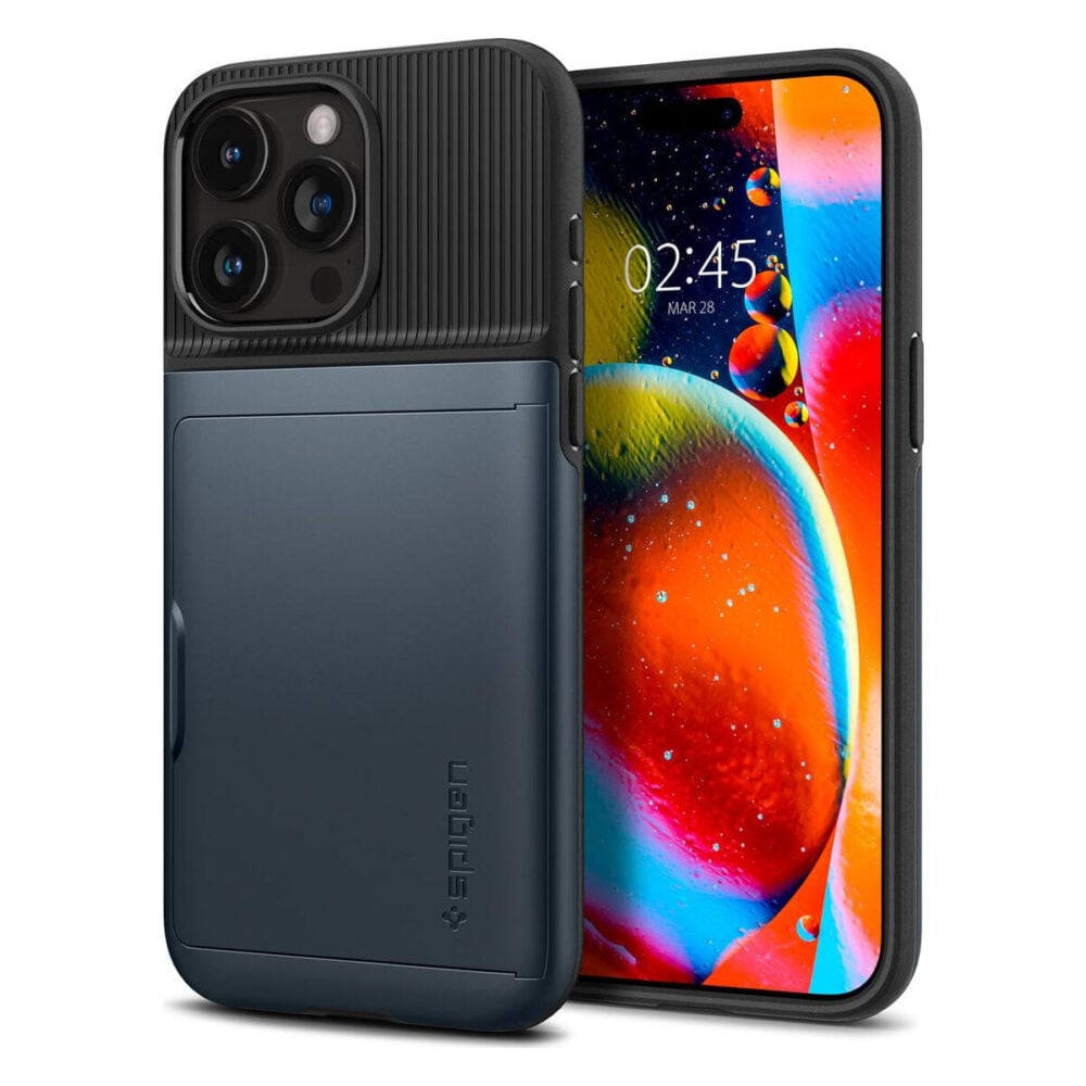 Spigen® Slim Armor™ CS ACS06591 iPhone 15 Pro Max Case - Metal Slate