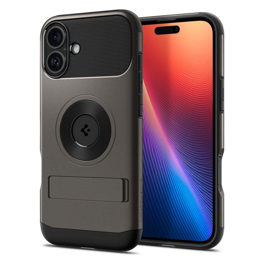 Spigen® Slim Armor™ (MagFit) ACS08226 iPhone 16 Case - Gunmetal