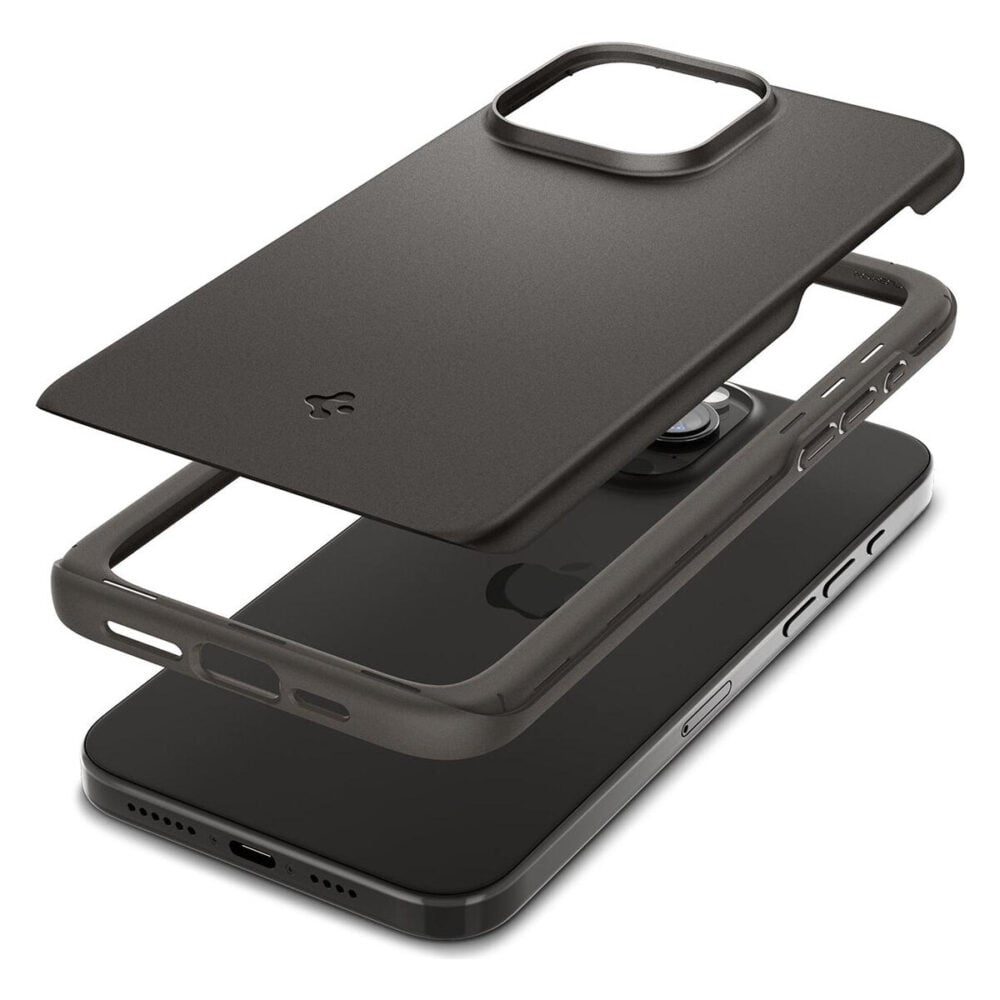 Spigen® Thin Fit™ ACS06545 iPhone 15 Pro Max Case - Gunmetal