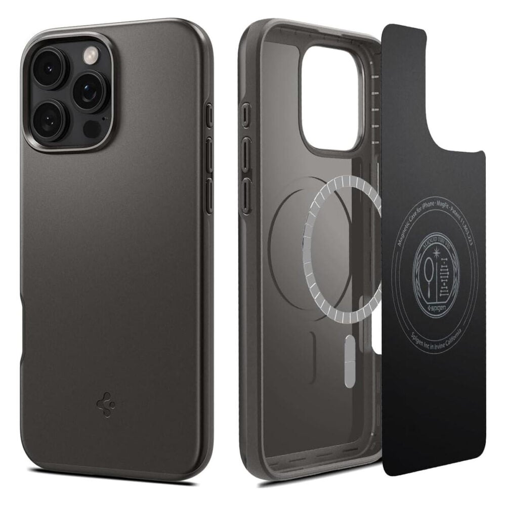 Spigen® Thin Fit™ (MagFit) ACS07979 iPhone 16 Pro Max Case - Gunmetal