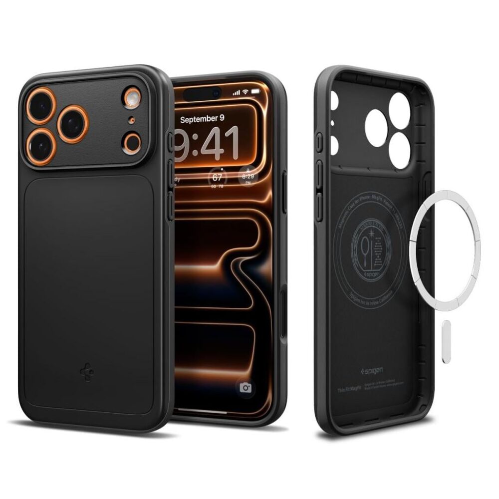 Spigen® Thin Fit™ (MagFit) ACS10339 iPhone 17 Pro Case - Black
