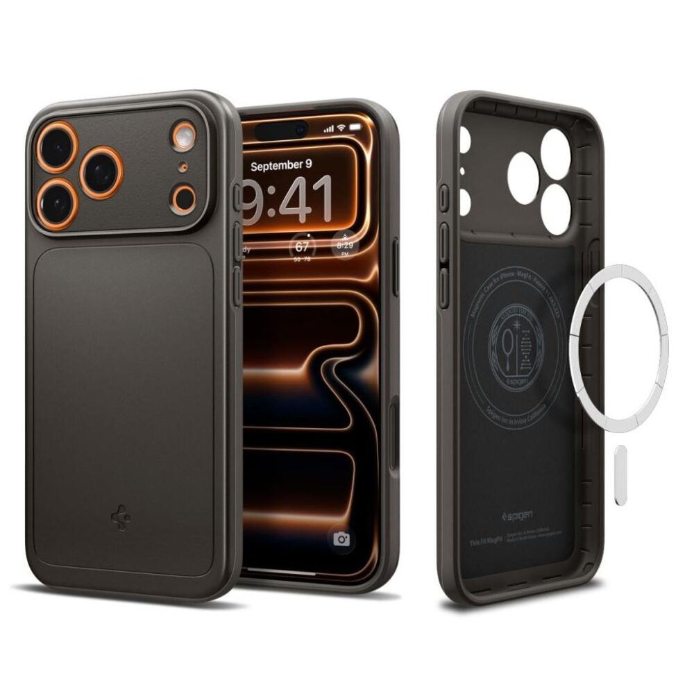 Spigen® Thin Fit™ (MagFit) ACS10341 iPhone 17 Pro Case - Gunmetal
