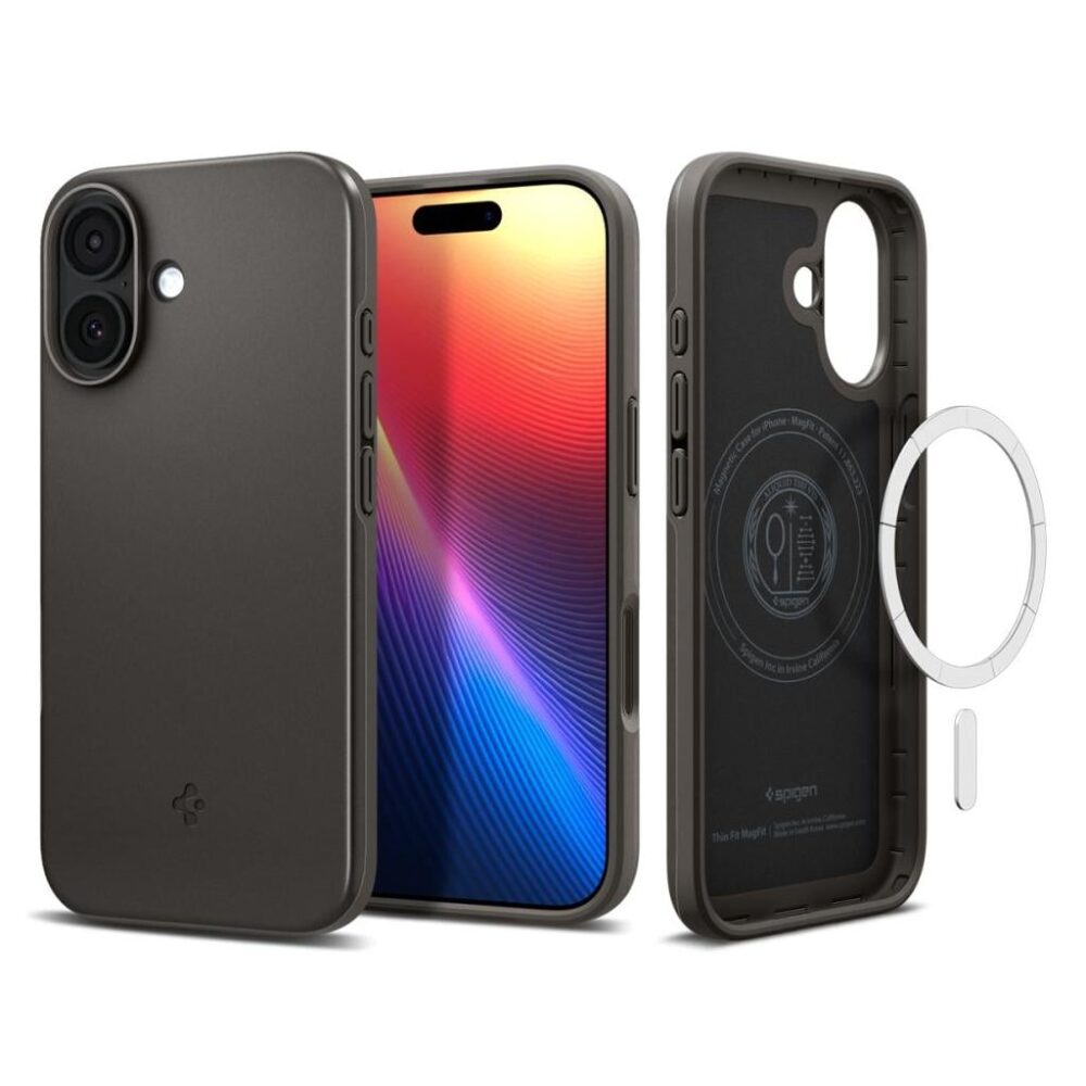 Spigen® Thin Fit™ (MagFit) ACS10375 iPhone 17 Case - Gunmetal