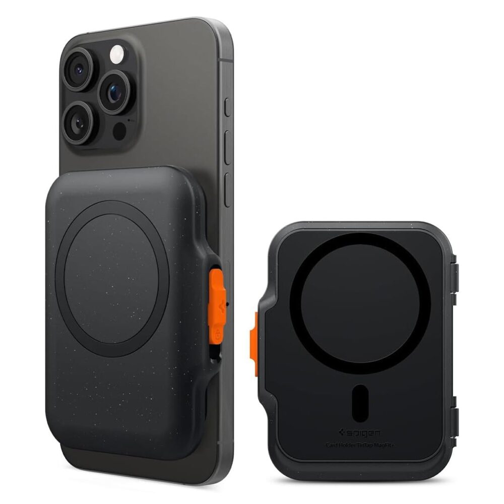 Spigen® TinTap (MagFit+) AFA07617 MagSafe Wallet Card Holder - Black