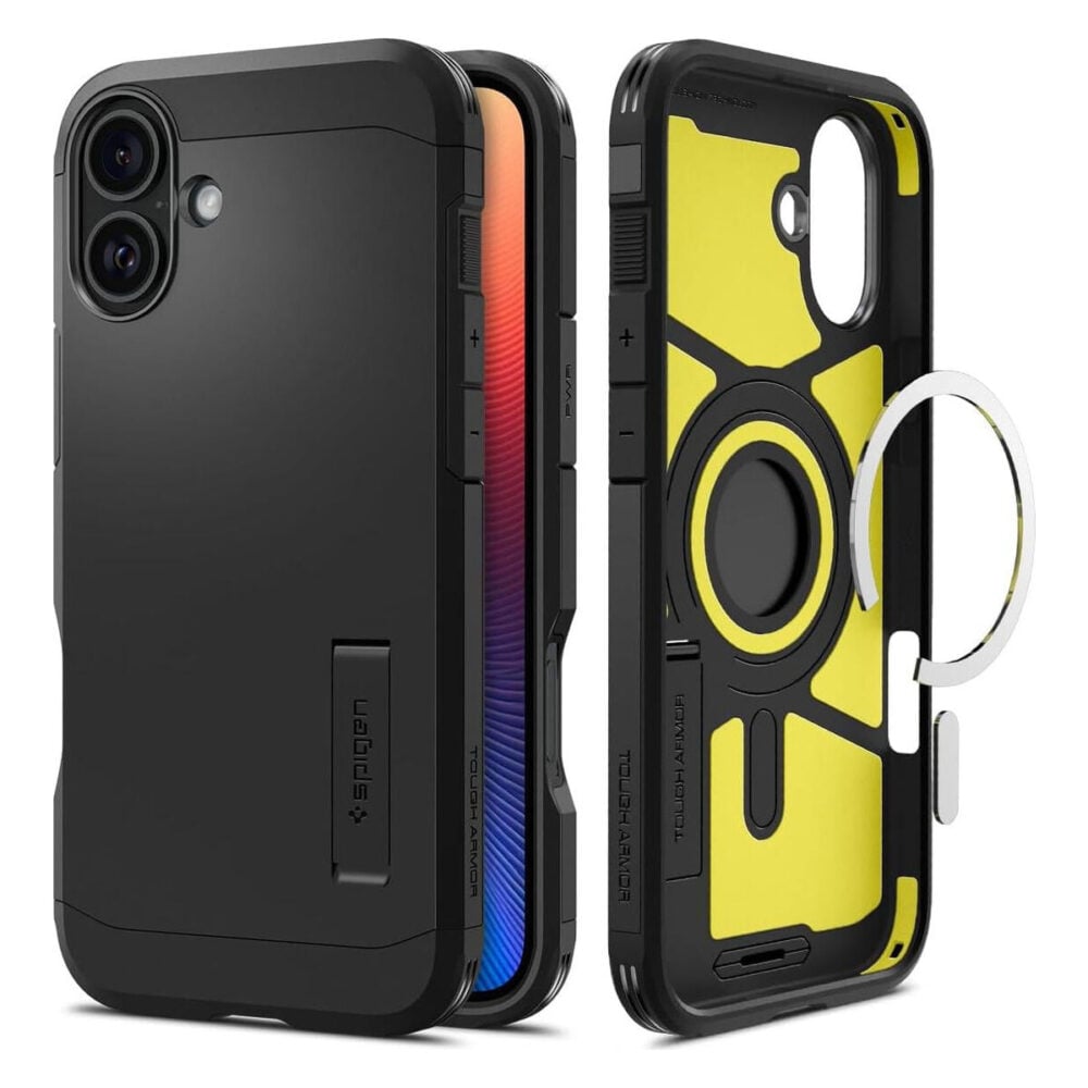 Spigen® Tough Armor™ AI (MagFit) ACS08216 iPhone 16 Case - Black