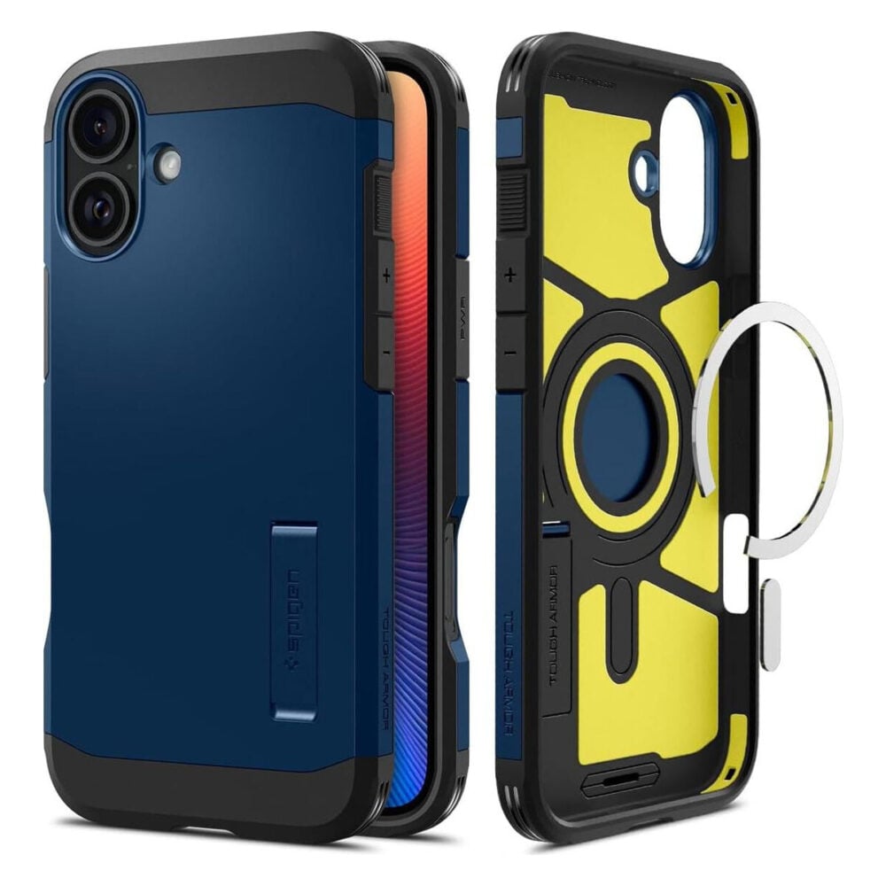 Spigen® Tough Armor™ AI (MagFit) ACS08217 iPhone 16 Case - Navy Blue