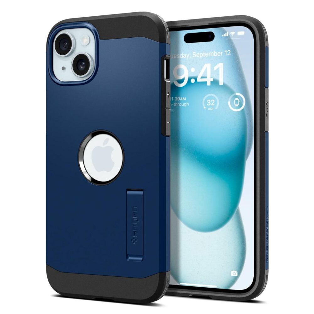 Spigen® Tough Armor™ (MagFit) ACS06670 iPhone 15 Plus Case - Navy Blue