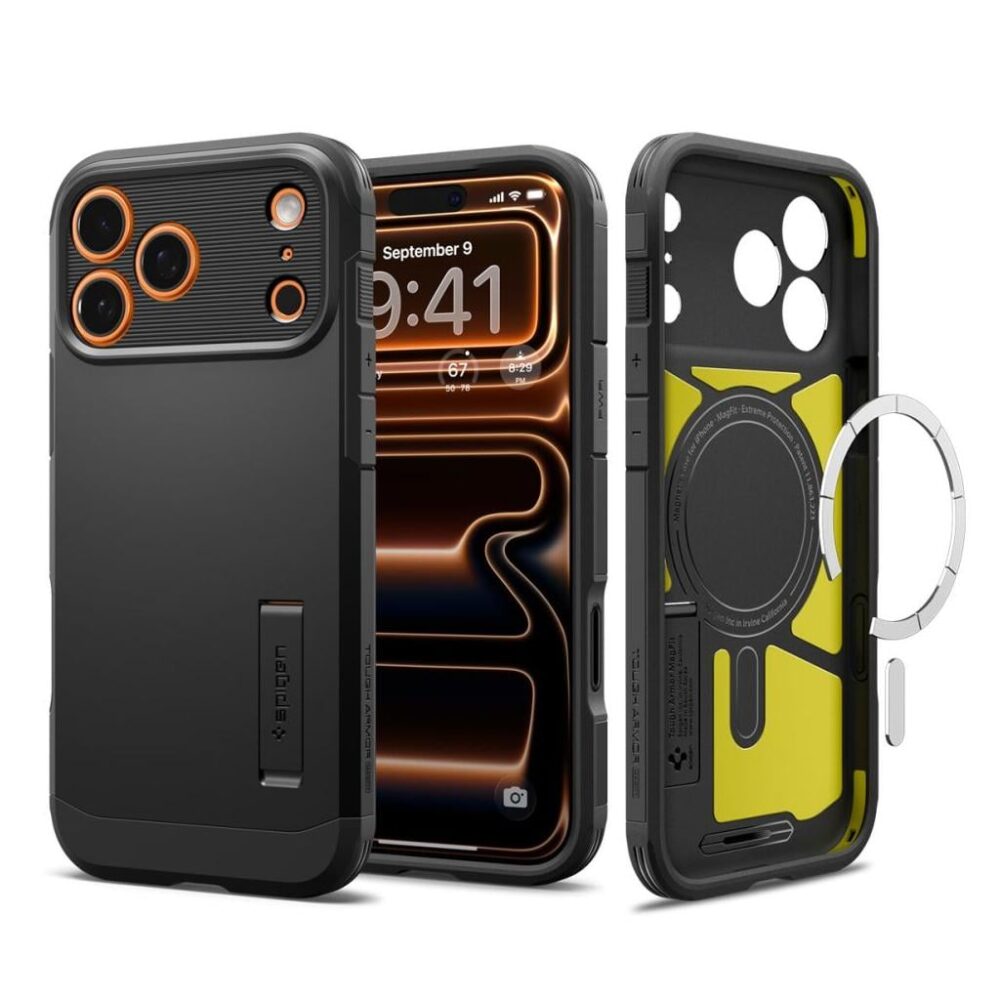 Spigen® Tough Armor™ T (MagFit) ACS10361 iPhone 17 Pro Case - Black