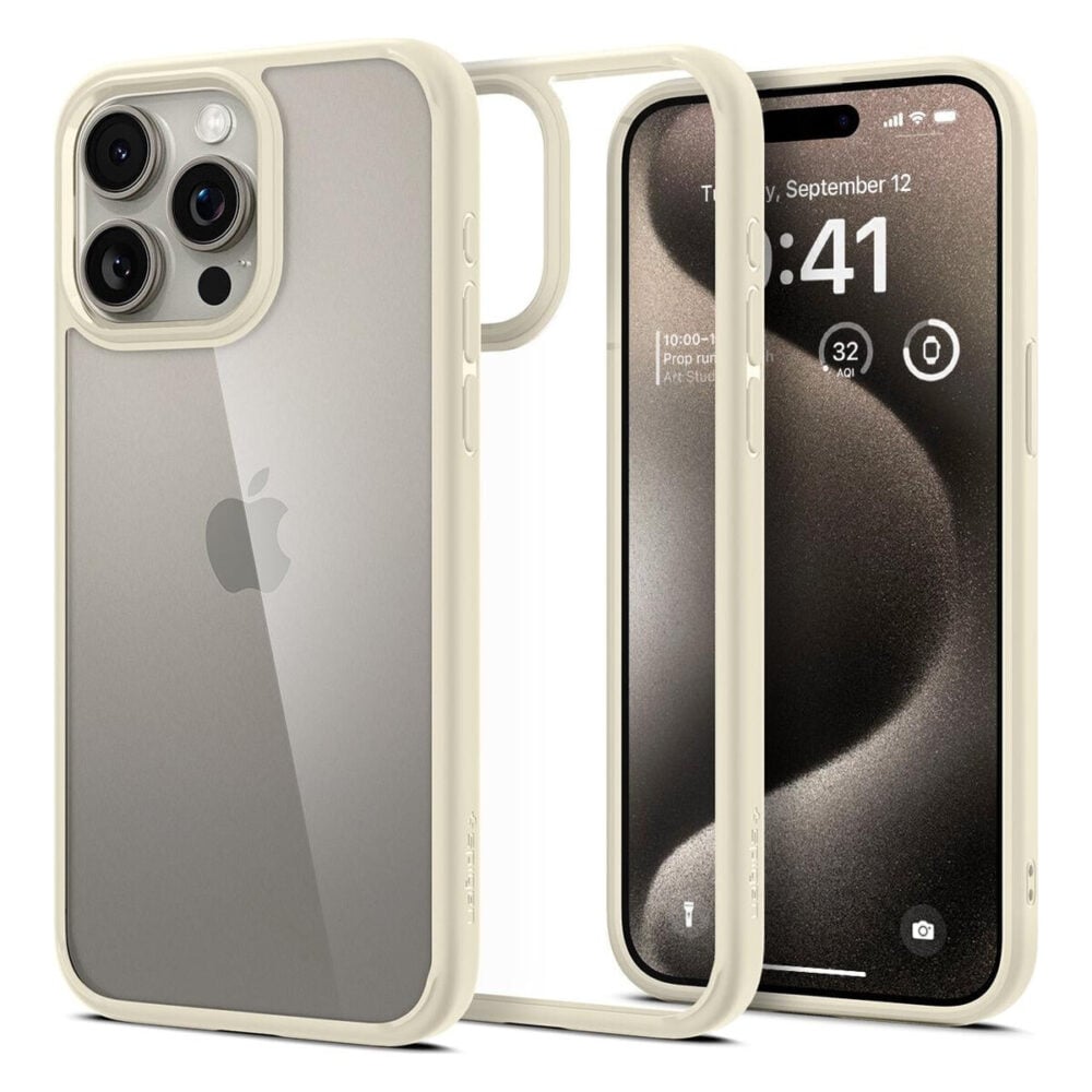 Spigen® Ultra Hybrid™ ACS06571 iPhone 15 Pro Max Case - Mute Beige