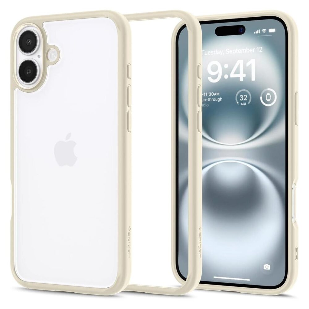 Spigen® Ultra Hybrid™ ACS08073 iPhone 16 Plus Case - Mute Beige