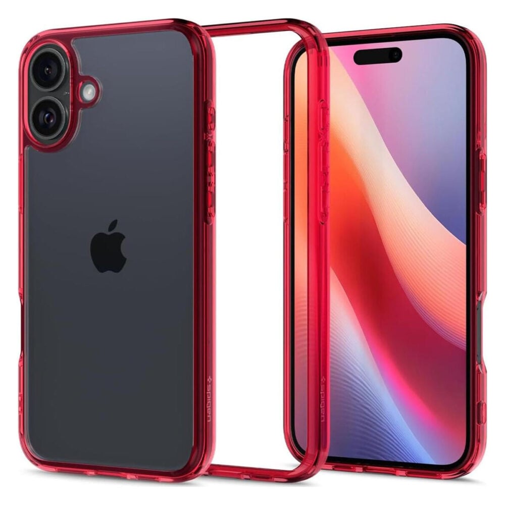 Spigen® Ultra Hybrid™ ACS08203 iPhone 16 Case - Red Crystal