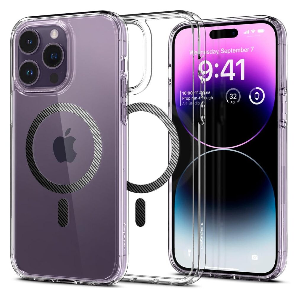 Spigen® Ultra Hybrid™ (MagFit) ACS04827 iPhone 14 Pro Max Case - Carbon Fiber