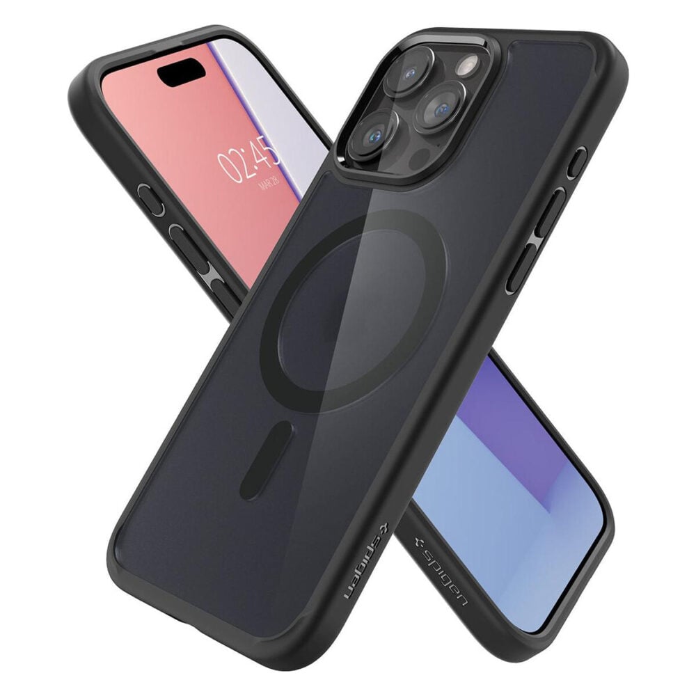 Spigen® Ultra Hybrid™ (MagFit) ACS06581 iPhone 15 Pro Max Case - Frost Black