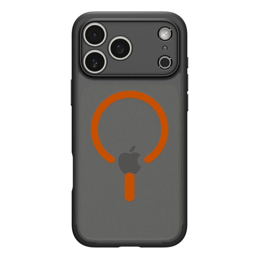 Spigen® Ultra Hybrid™ (MagFit) ACS10483 iPhone 17 Pro Case - Frost Black Orange