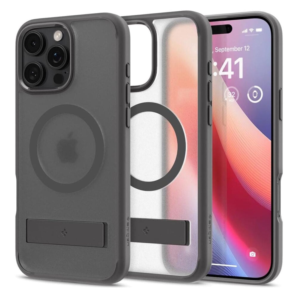 Spigen® Ultra Hybrid™ S (MagFit) ACS08378 iPhone 16 Pro Max Case - Frost Gray