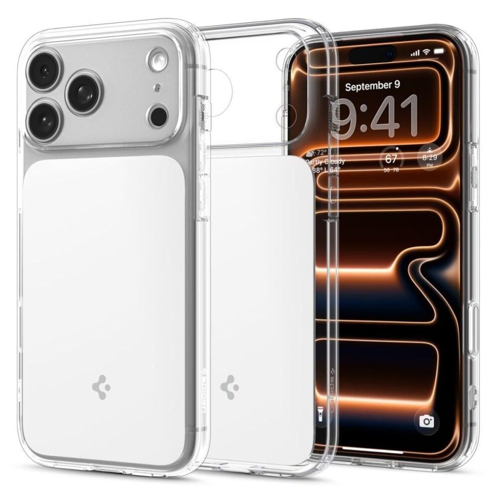 Spigen® Ultra Hybrid™ T (MagFit) ACS10344 iPhone 17 Pro Case - Glossy White