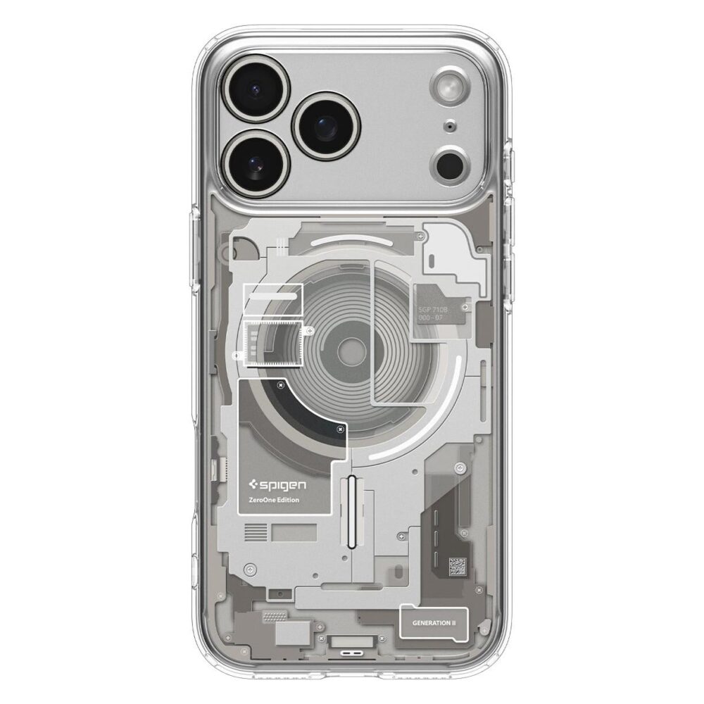 Spigen® Ultra Hybrid™ Zero One (MagFit) ACS10352 iPhone 17 Pro Case - Zero One Natural Titanium