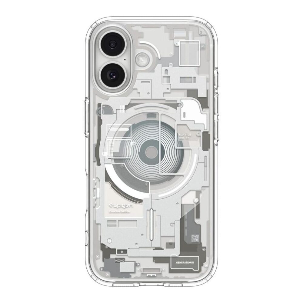 Spigen® Ultra Hybrid™ Zero One (MagFit) ACS10386 iPhone 17 Case - Zero One Natural Titanium