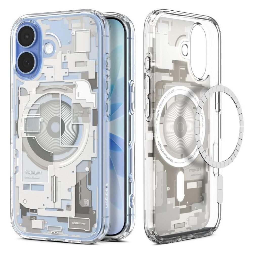 Spigen® Ultra Hybrid™ Zero One (MagFit) ACS10386 iPhone 17 Case - Zero One Natural Titanium
