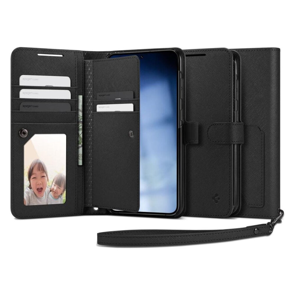 Spigen® Wallet S™ Plus ACS05677 Samsung Galaxy S23+ Plus Case - Black