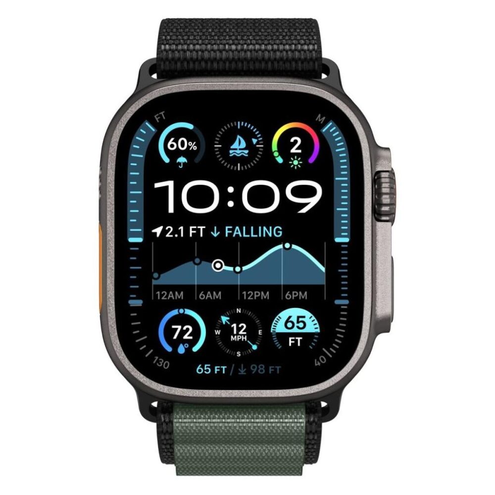 Spigen® WBF1 AMP10223 Apple Watch 49mm | 46mm | 45mm | 44mm Band - Black Green