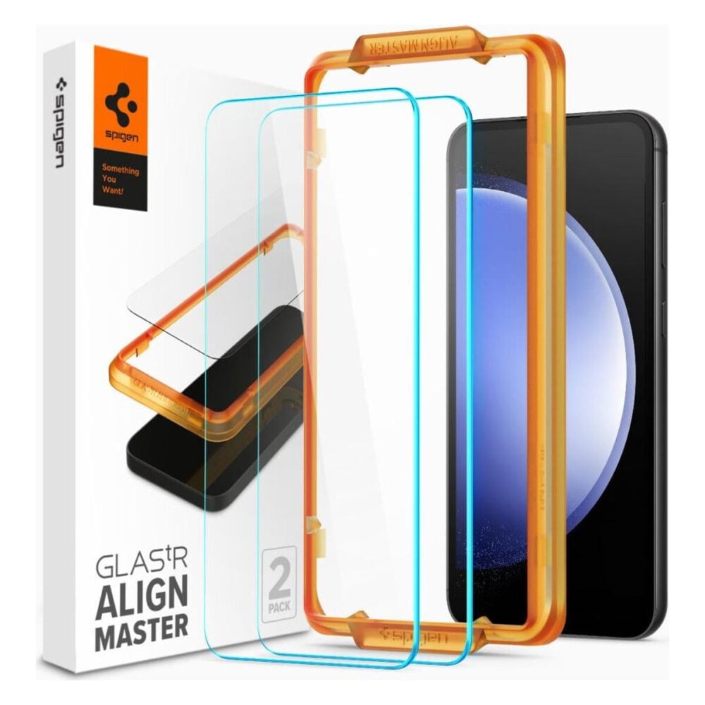 Spigen® (x2.Pack) GLAS.tR™ ALIGNmaster™ AGL06986 Samsung Galaxy S23 FE Premium Tempered Glass Screen Protector
