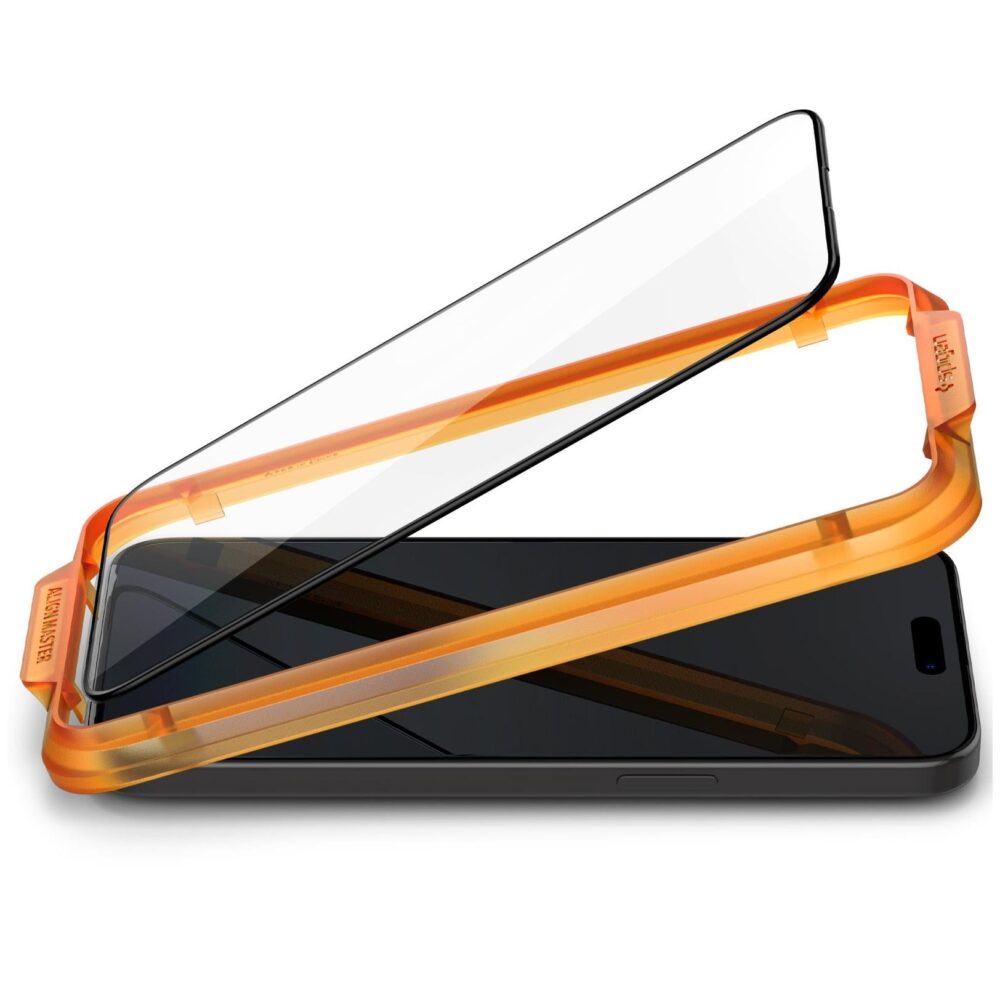 Spigen® (x2.Pack) GLAS.tR™ ALIGNmaster™ Full Cover HD AGL06895 iPhone 15 Pro Premium Tempered Glass Screen Protector
