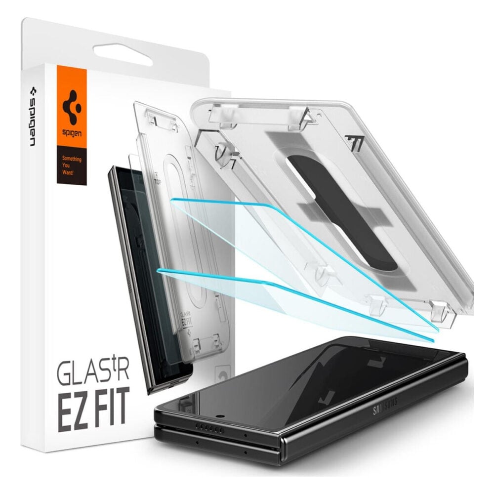 Spigen® (x2.Pack) GLAS.tR™ EZ FIT™ AGL06523 Samsung Galaxy Z Fold 5 Premium Tempered Glass Screen Protector