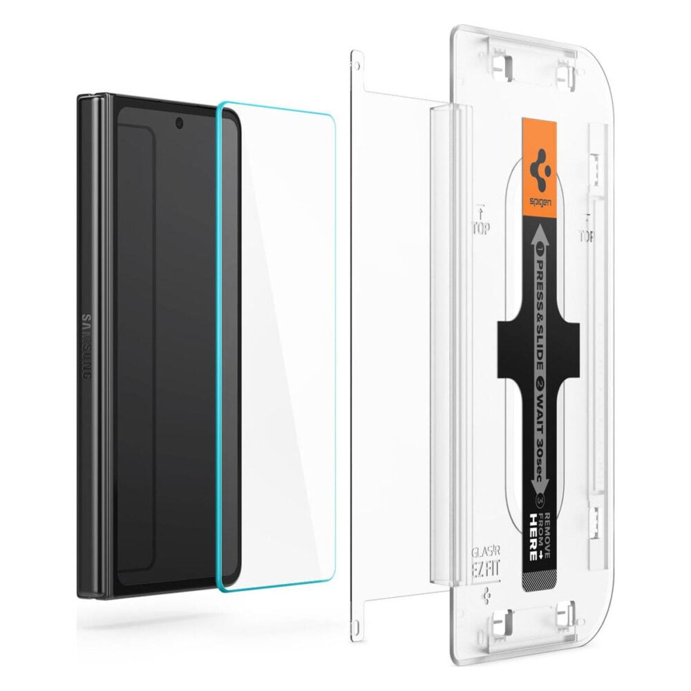 Spigen® (x2.Pack) GLAS.tR™ EZ FIT™ AGL06523 Samsung Galaxy Z Fold 5 Premium Tempered Glass Screen Protector