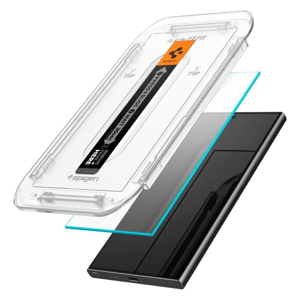 Spigen® (x2.Pack) GLAS.tR™ EZ FIT™ AGL07495 Samsung Galaxy S24 Ultra Premium Tempered Glass Screen Protector
