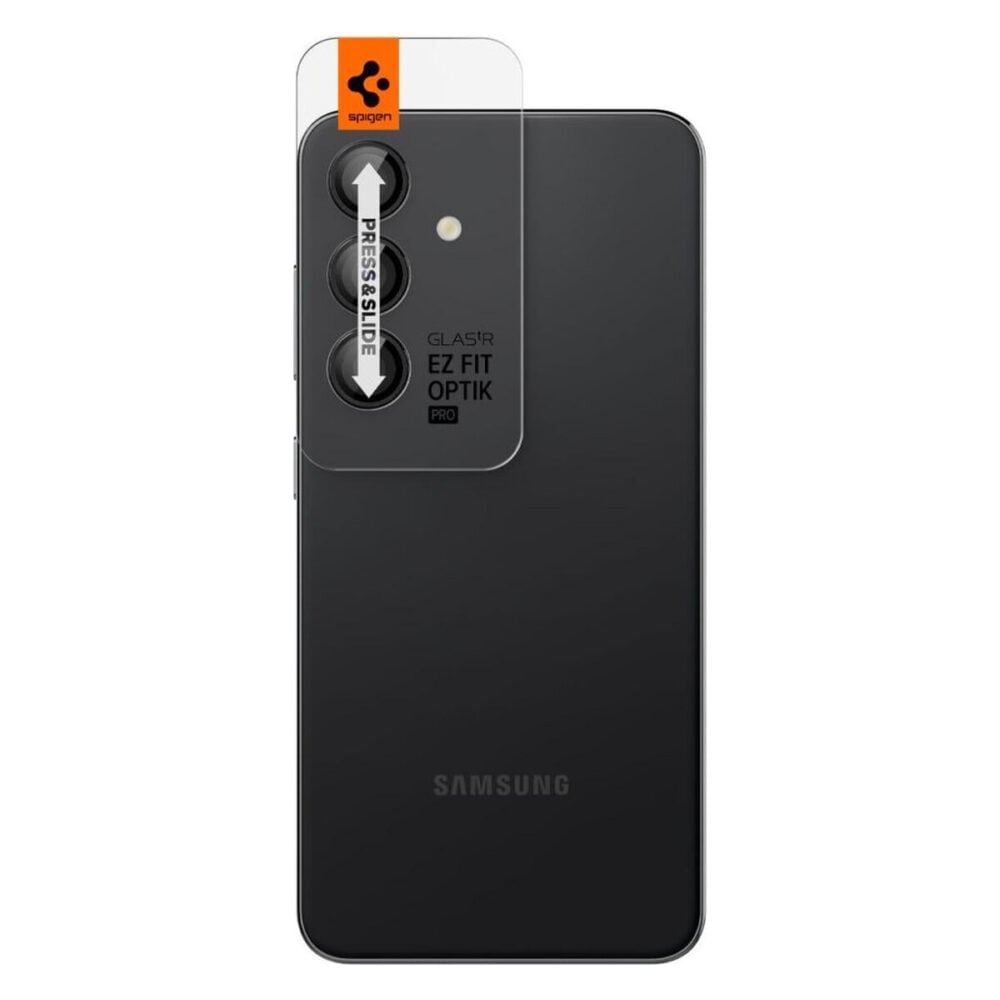 Spigen® (x2.Pack) GLAS.tR™ EZ FIT™ OPTIK PRO AGL07433 Samsung Galaxy S24+ Plus Premium Tempered Glass Camera Lens Protector - Black