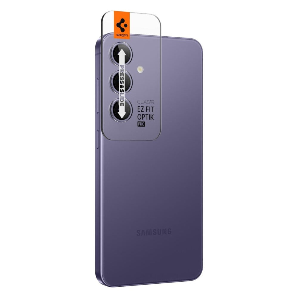 Spigen® (x2.Pack) GLAS.tR™ EZ FIT™ OPTIK PRO AGL07443 Samsung Galaxy S24 Premium Tempered Glass Camera Lens Protector - Violet