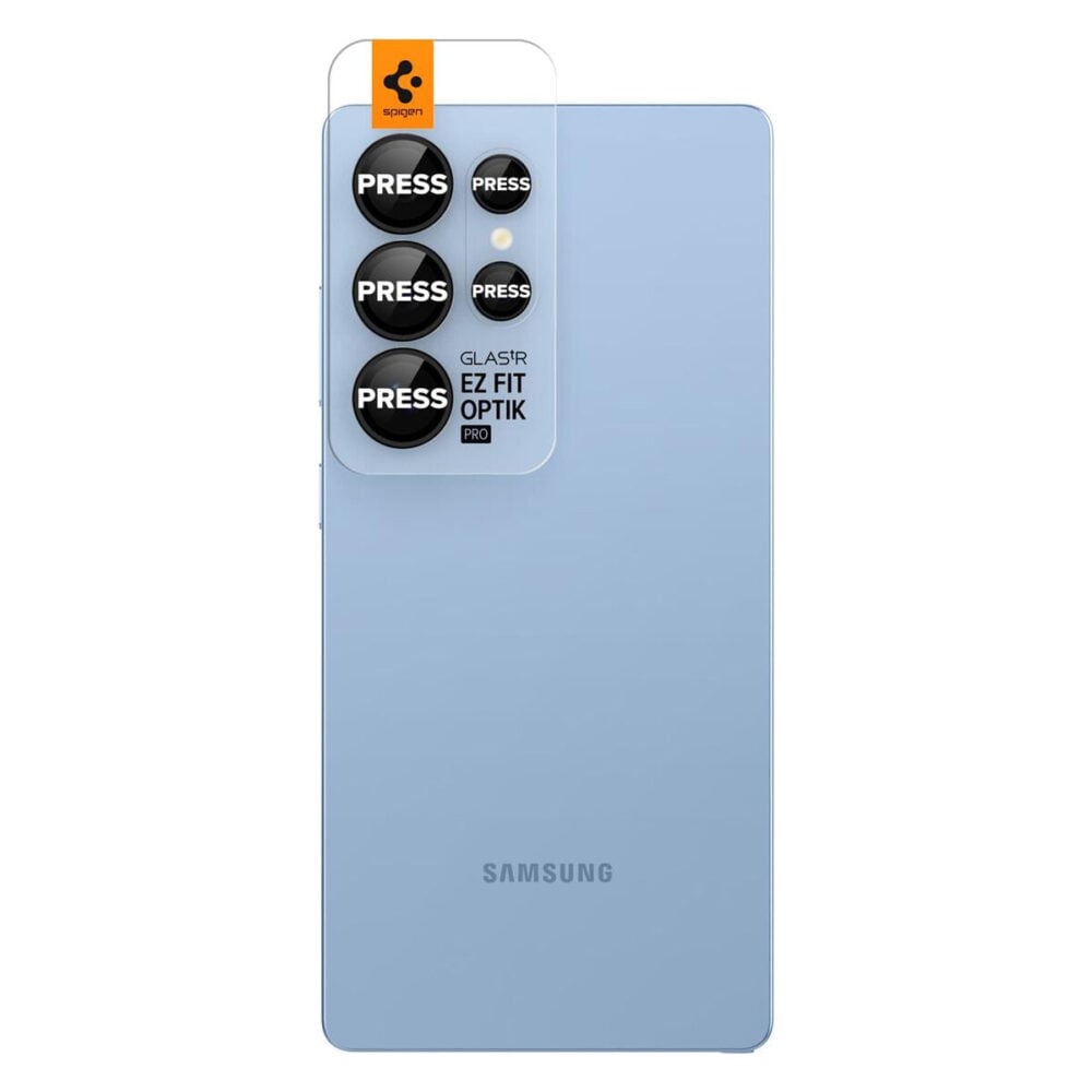 Spigen® (x2.Pack) GLAS.tR™ EZ Fit™ Optik Pro AGL09084 Samsung Galaxy S25 Ultra Premium Tempered Glass Camera Lens Protector - Black