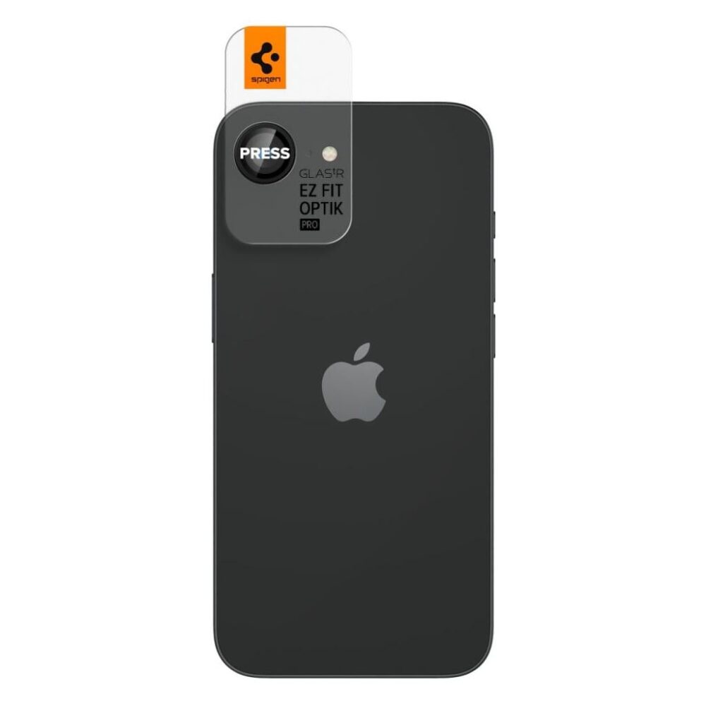 Spigen® (x2.Pack) GLAS.tR™ EZ Fit™ Optik Pro AGL09279 iPhone 16e Premium Tempered Glass Camera Lens Protector - Black
