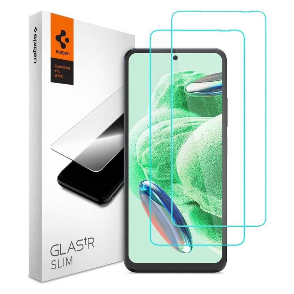 Spigen® (x2.Pack) GLAS.tR™ SLIM AGL06048 Xiaomi Redmi Note 12 5G / Poco X5 Premium Tempered Glass Screen Protector