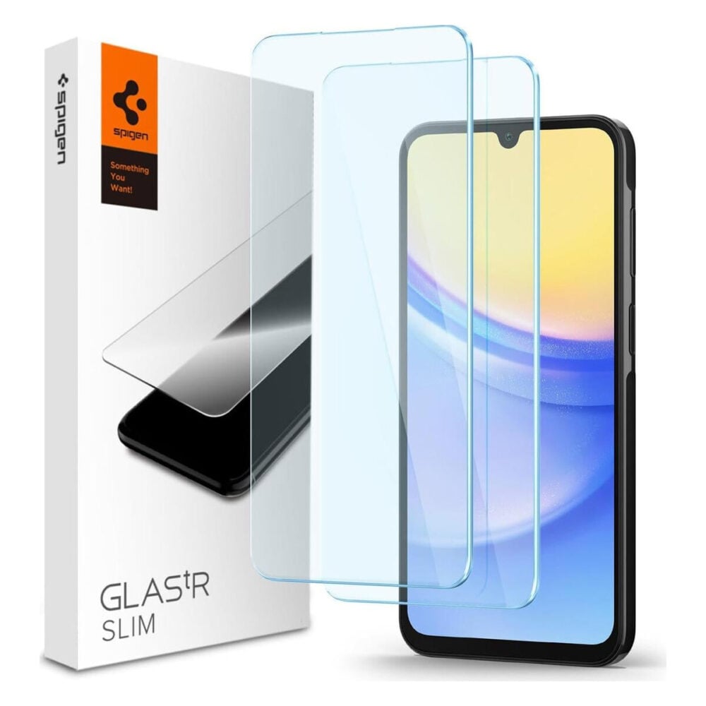 Spigen® (x2.Pack) GLAS.tR™ SLIM AGL07447 Samsung Galaxy A25 | A15 5G | A15 4G Premium Tempered Glass Screen Protector