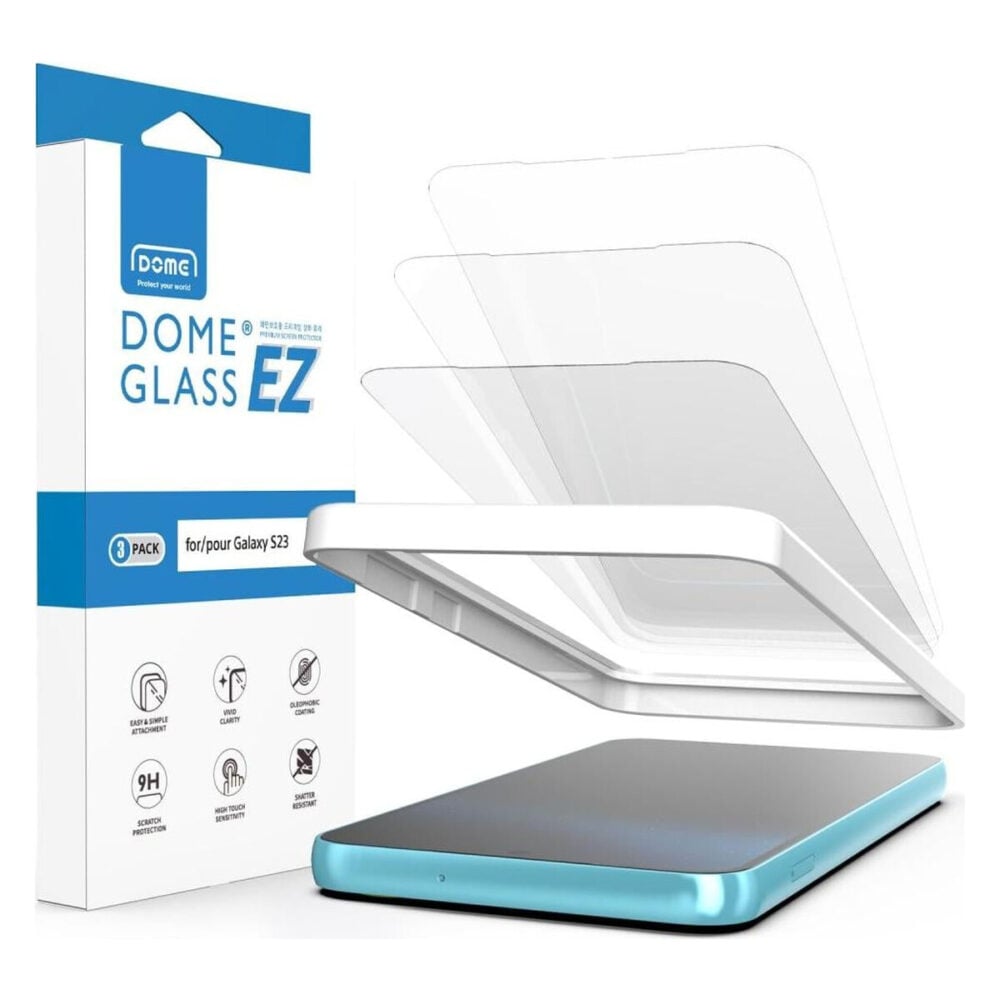 Whitestone™ Dome Glass® (x3.Pack) EZ 8809365407620 Samsung Galaxy S23 Premium Tempered Glass Screen Protector