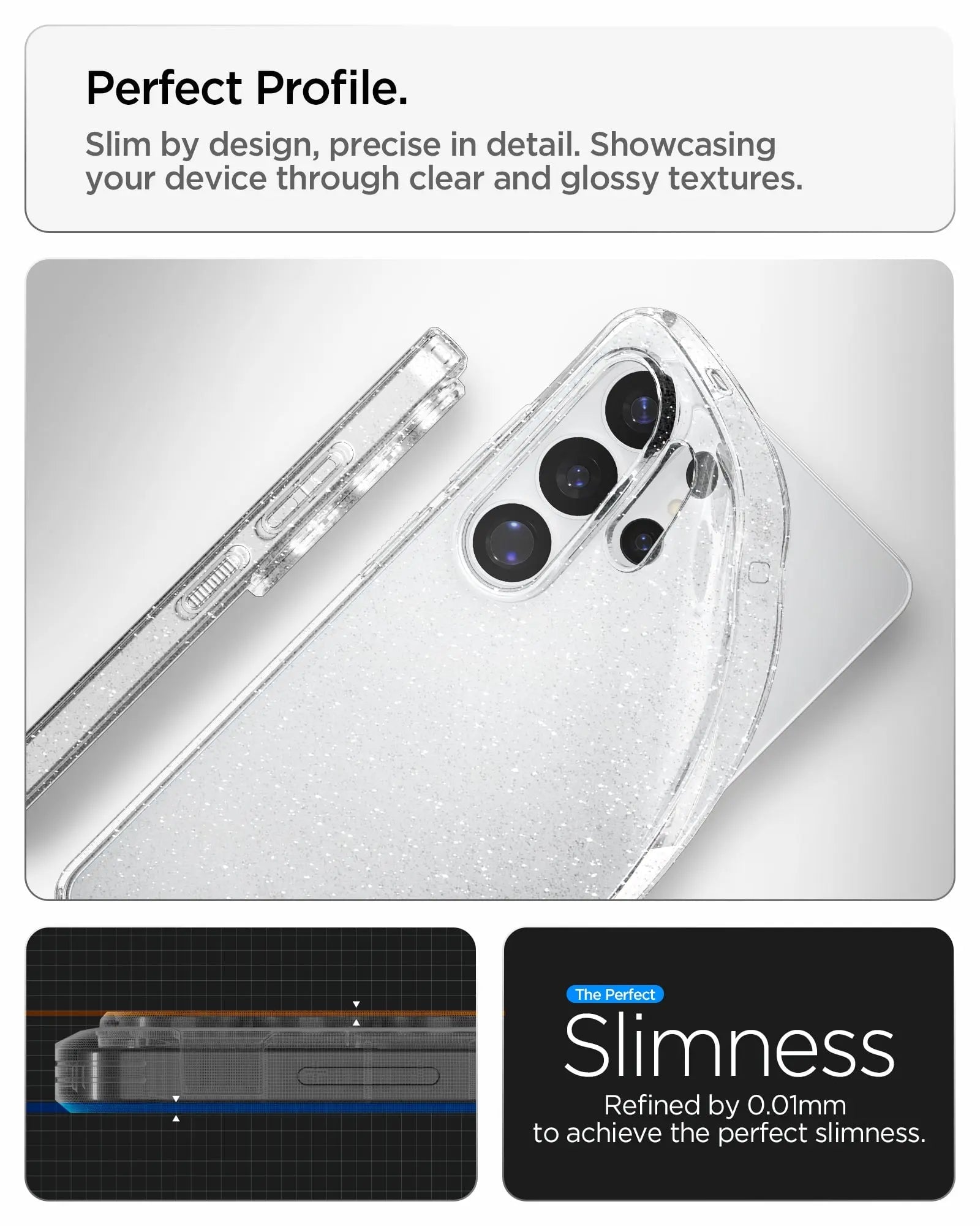 Spigen Liquid Crystal Glitter Case for Samsung Galaxy S26 Ultra – Crystal Quartz