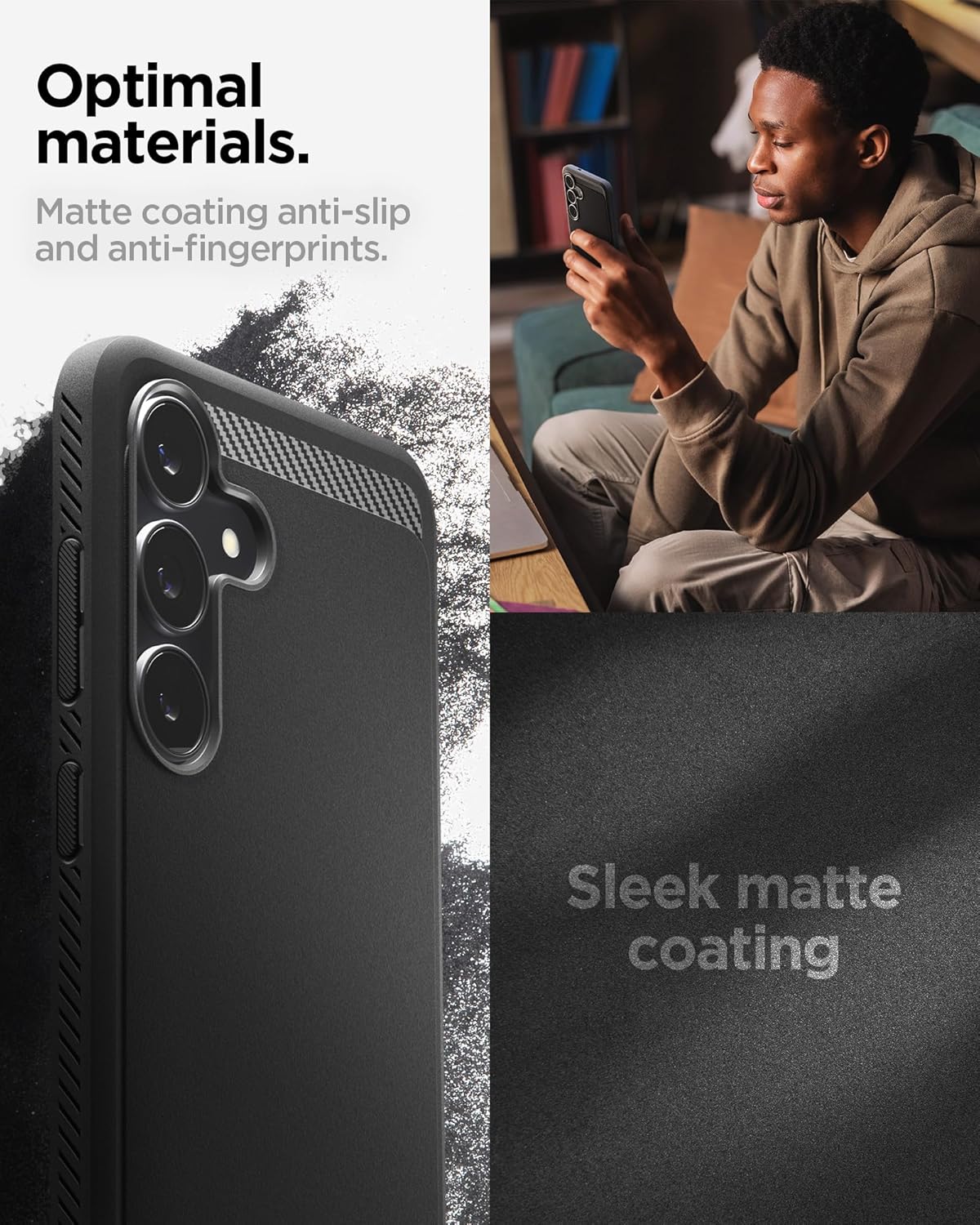 Spigen Rugged Armor Case for Samsung Galaxy S25 FE - Matte Black