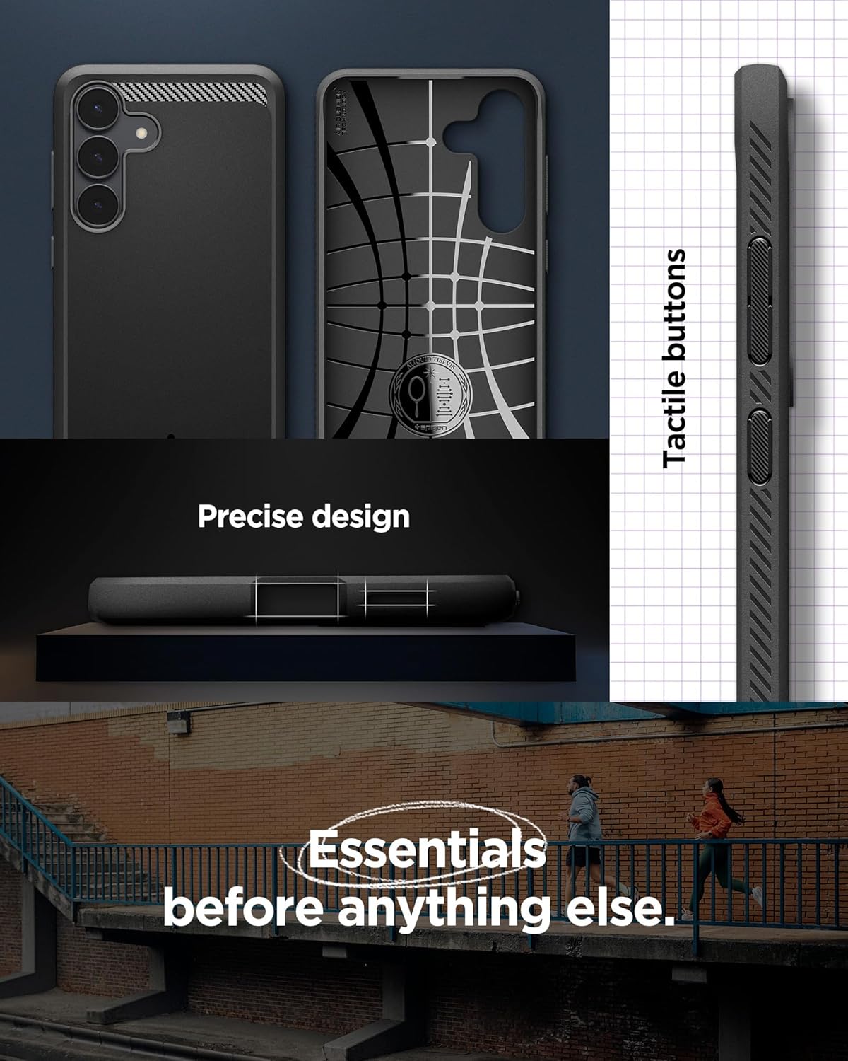 Spigen Rugged Armor Case for Samsung Galaxy S25 FE - Matte Black