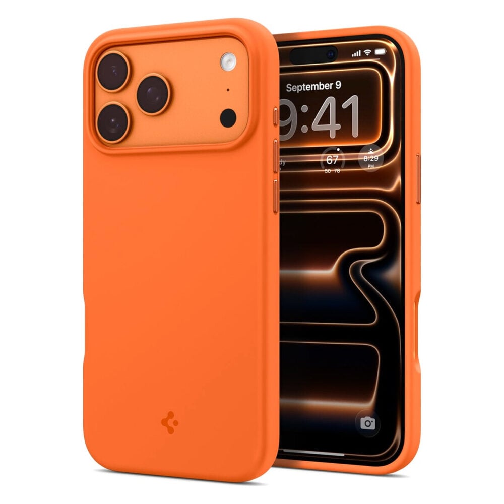 Spigen Silicone Fit MagSafe Case for iPhone 17 Pro - Cosmic Orange